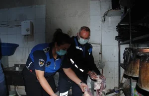 Şanlıurfa’da bozulmuş 1 ton et imha edildi